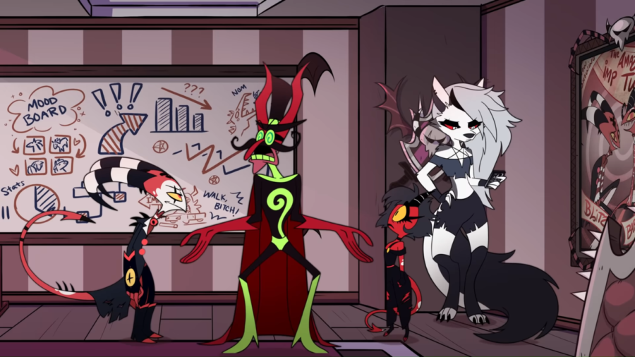 Blitzo (left), Loopty (center), Millie (right) and Luna (far right) as they appear in C.H.E.R.U.B.