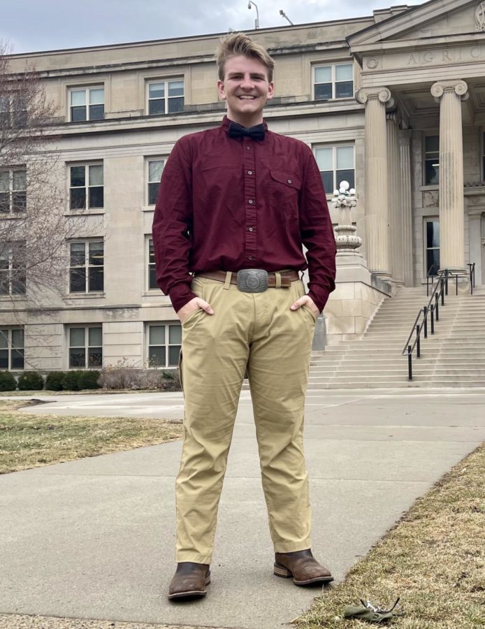 Jaden Ahlrichs, a sophomore in global resource systems and horticulture, is running for a College of Agriculture and Life Sciences Senate seat.