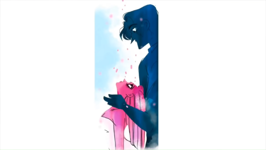 Persephone and Hades as they appear in Lore Olympus.
