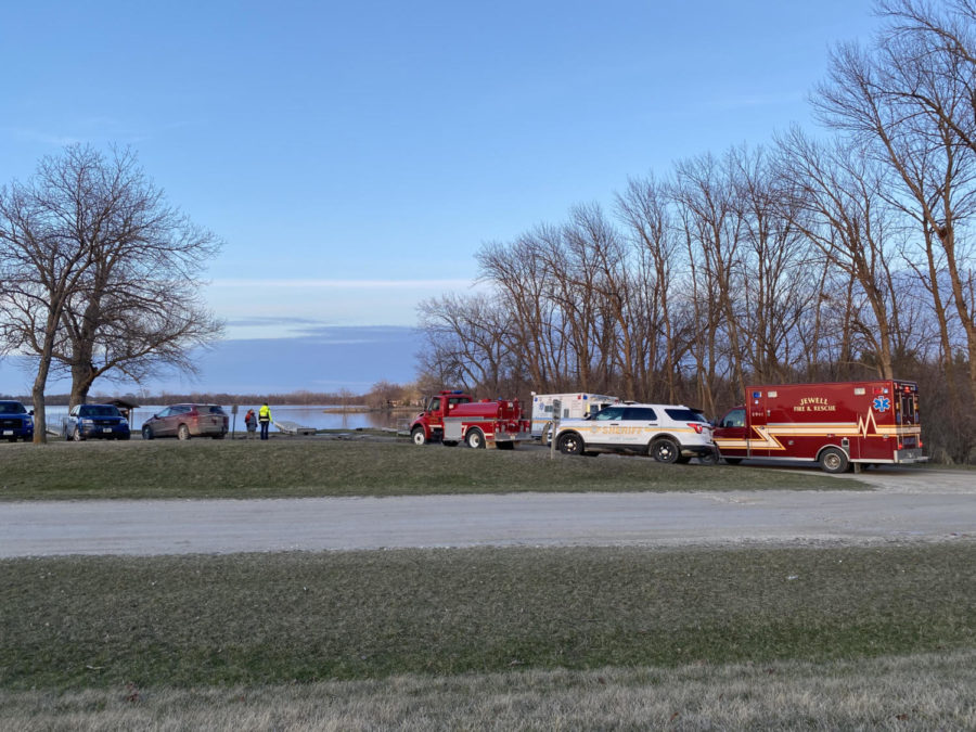 A search and rescue took place at Little Wall Lake in Hamilton County, where an Iowa State Crew Club boat capsized March 28. Three students were rescued, and two students died.