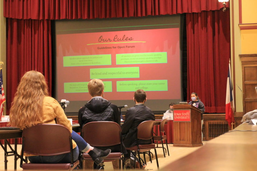 Students of marginalized communities spoke out against microaggressions they faced while serving Student Government and attending Iowa State on March 17 during their weekly meetings.