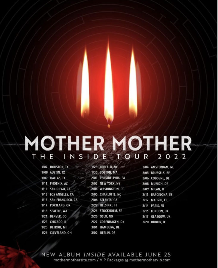 The tour dates for the 2020 world tour of Mother Mother.
