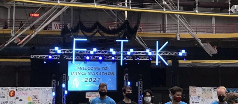 The FTK (For the Kids) is on the front of the stage and is lit up throughout the big event, reminding us why we are there, standing and dancing. 
