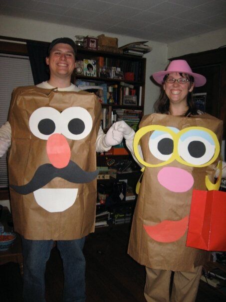 Mansell and his wife, Sarah, dressed up as Mr. and Mrs. Potato Head while they were still dating in college. Sarah Mansell made the costumes herself.