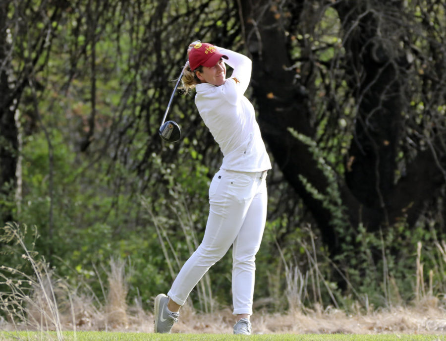 Amelia Grohn competes in Round 3 of the 2019 Big 12 Womens Golf Championship on April 16, 2019.