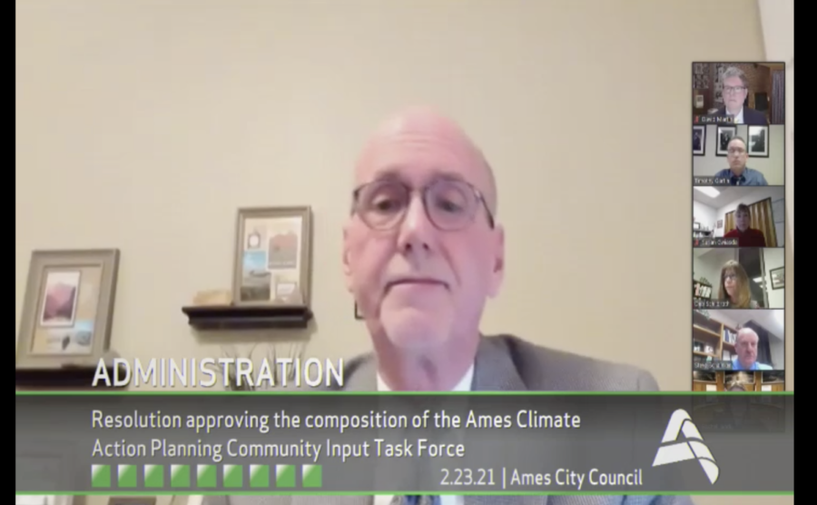 Mayor John Haila discussed the Ames Climate Action Planning Community Input Task Force with the Ames City Council. The mayor does not yet have any opponents running for the election in November. 