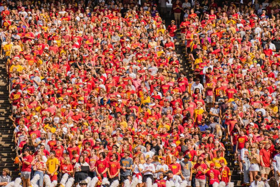 Iowa+State+fans+pack+the+stands+at+Jack+Trice+Stadium+for+the+Cyclones+2021+season+opener+against+Northern+Iowa+on+Sept.+4.