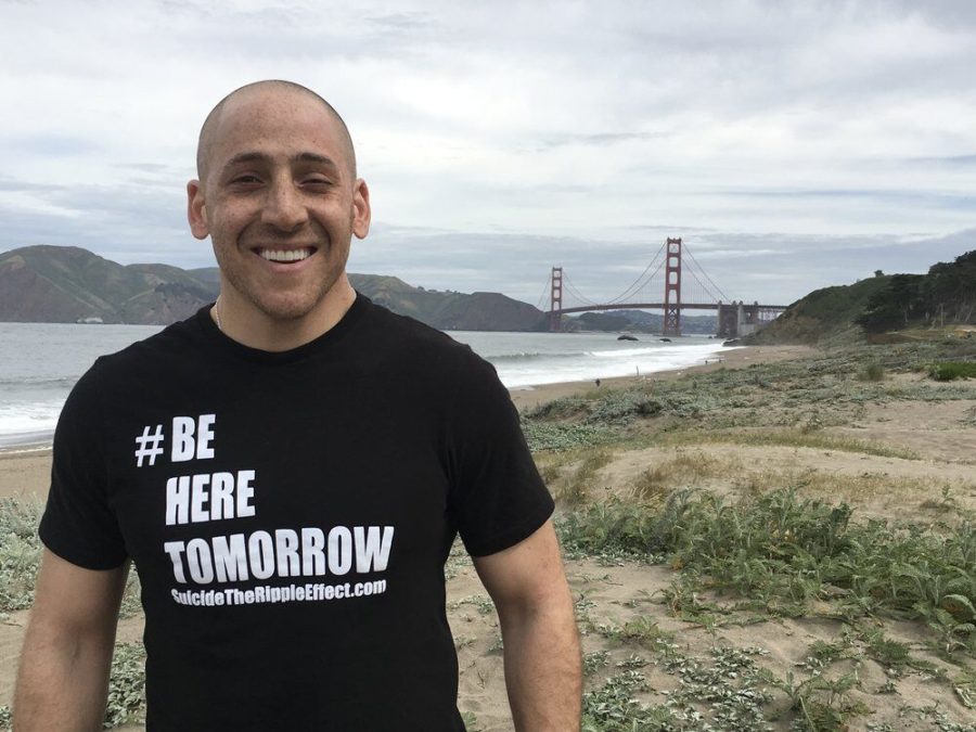 Kevin Hines, who survived a jump from the Golden Gate Bridge, is now a speaker who advocates for mental health.