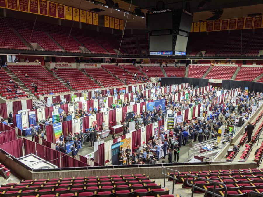Business, Industry and Technology captured from the stands of Hilton Coliseum.