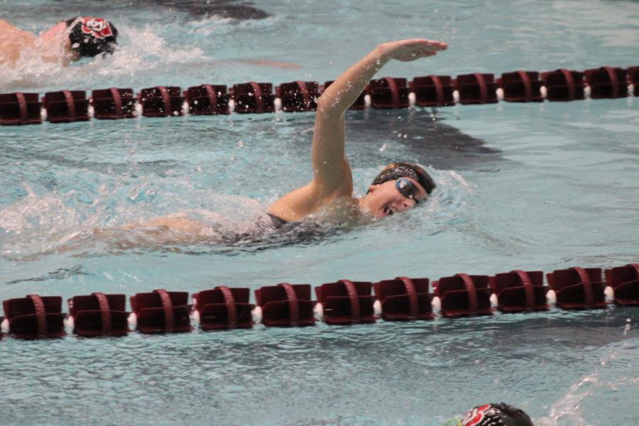 Lucia Rizzo swam the 1000 Freestyle against South Dakota on November 8th, 2019. The Cyclones won the meet 212-84.