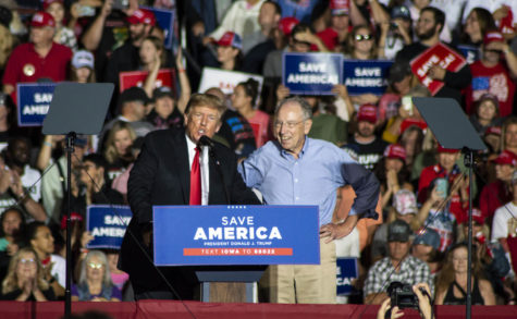 Former President Donald Trump endorsed Sen. Chuck Grassley to run for re-election during a Save America rally at the Iowa State Fairgrounds on Oct. 10.
