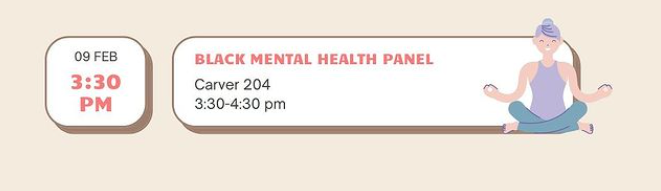 Among other Black History Month events, a Black mental health panel will take place on Wednesday. 