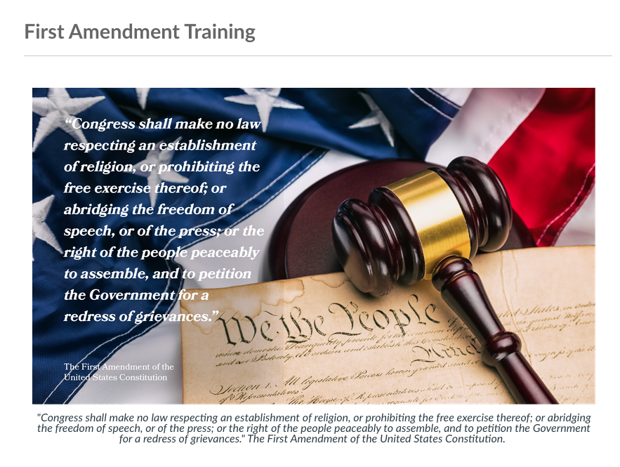 If you liked the first bit of amendment training, just wait until you get to do all the other ones.