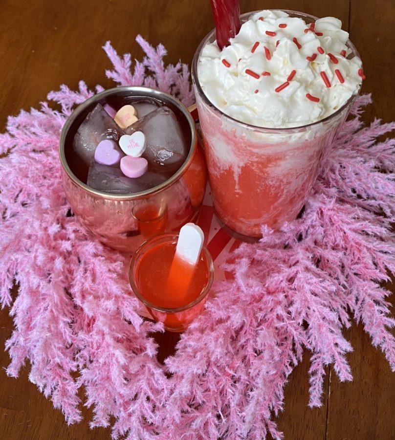Celebrate Valentines Day with these festive drinks.