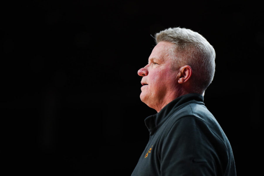Iowa State womens basketball coach Bill Fennelly watches the Cyclones during their 76-58 win over Oklahoma State on Feb. 5.
