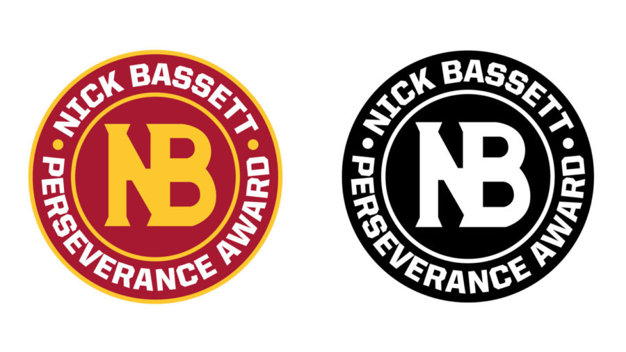 Iowa State football players who receive the newly established Nick Bassett Perseverance Award will wear these decals on their helmets during the season. 