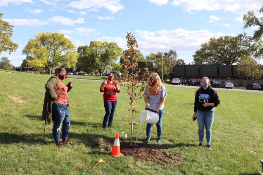 Volunteers planted apple trees at SUV Community Center in 2020.