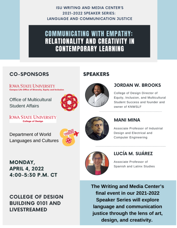 The Writing and Media Center will host a lecture discussing how to communicate with empathy.