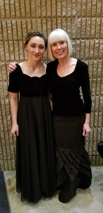 Claire Kruesel (left) has sung in the Cantamus choir for 16 years.