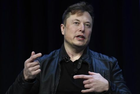 Elon Musk speaks at the SATELLITE Conference and Exhibition in Washington, on March 9, 2020.