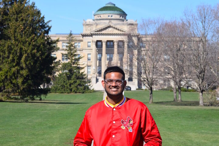 Madesh Samanu, a senior majoring in biology, is an avid believer in the importance of being involved with local communities.