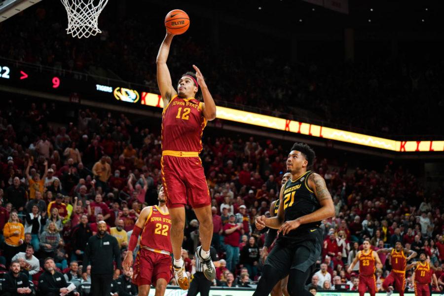 Iowa State forward Robert Jones goes up for a dunk during the Cyclones 67-50 win over Missouri in the Big 12/SEC Challenge on Jan. 29.