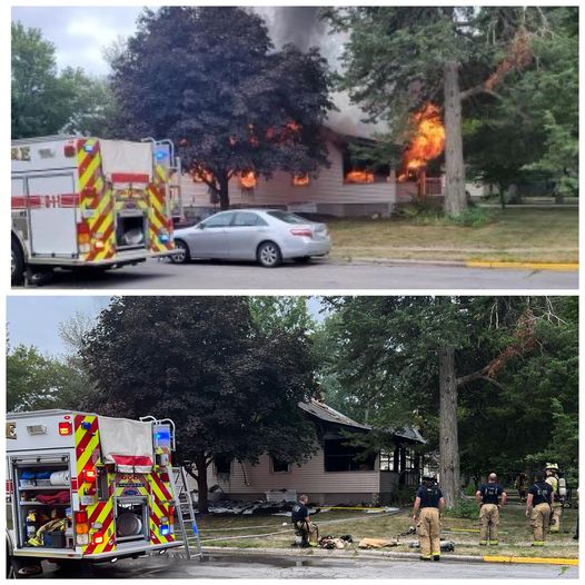 A residential fire broke out on Aug. 14 at 1202 Garfield Avenue. (Photo courtesy of the City of Ames.)