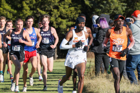 Iowa State senior Nehemia Too competes in the 2021 Big 12 Mens Cross Country Championship on Oct. 29 in Stillwater, Oklahoma.