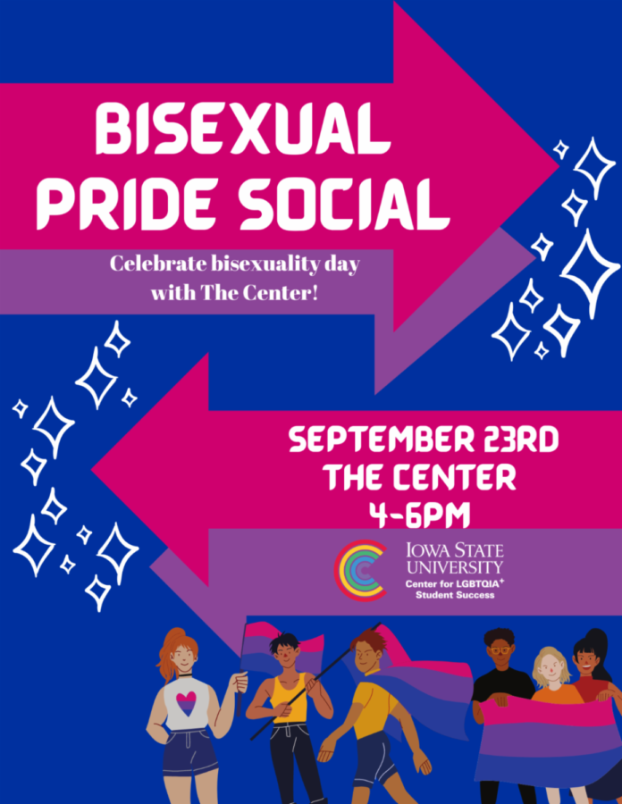 The Center will host a social to celebrate bisexuality day on Friday at  4-6 p.m. at The Center on the fourth floor of Memorial Union.