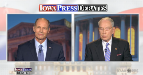 Admiral Michael Franken and Sen. Chuck Grassley taking part in the only Senate debate leading up to the 2022 midterms.