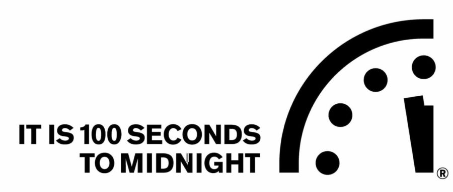 The Doomsday Clock is a symbol that represents the likelihood of a man-made global catastrophe. 