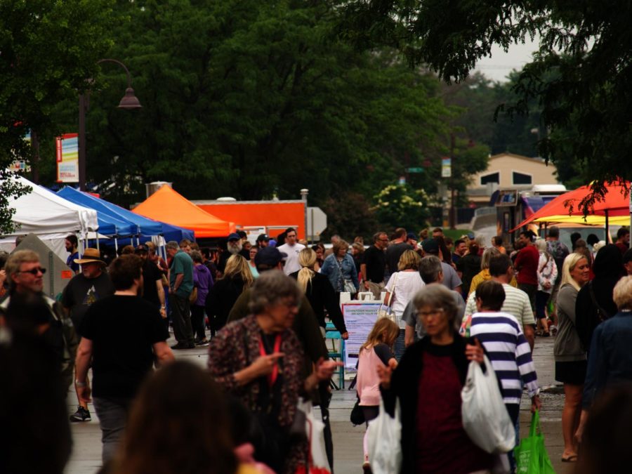 Visitors to the Ames Farmers Market can support small businesses by buying local.