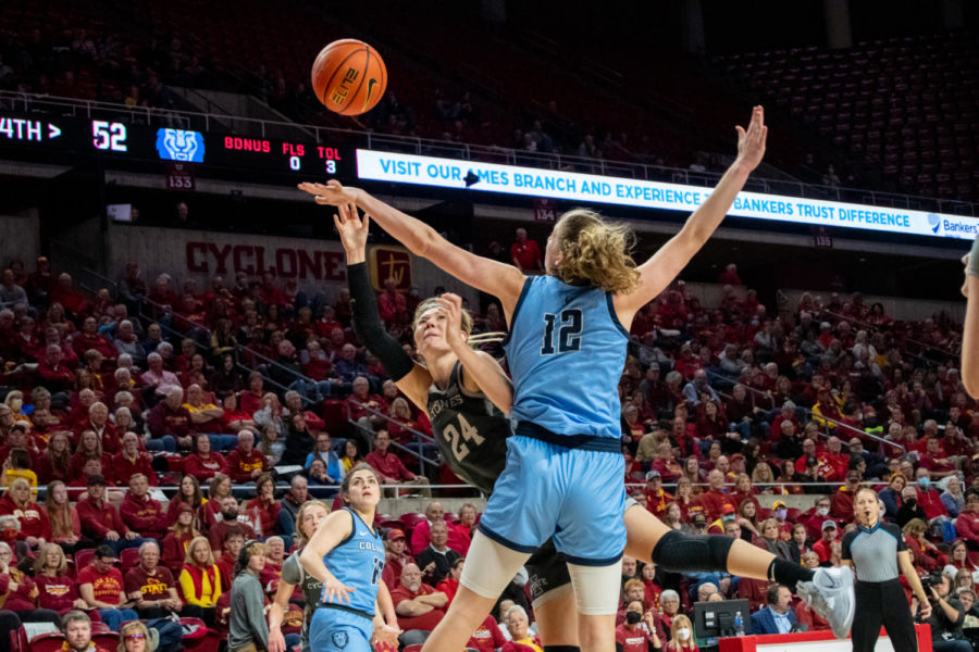 Ashley Joens tries for a layup in the game against Columbia University on Nov. 20, 2022.