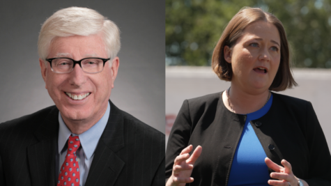 The photo of Democratic incumbent Tom Miller is the courtesy of the Office of the Attorney General’s website, and the photo of Republican candidate Brenna Bird is the courtesy of Bird for Iowa. 