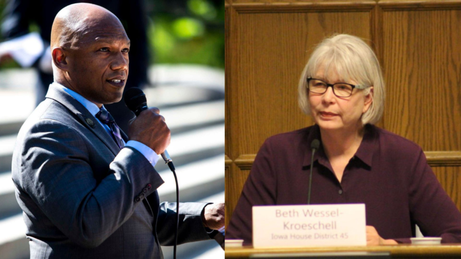 The photo of Rep. Beth Wessel-Kroeschell is the courtesy of the Iowa State Daily, and the image of Rep. Ross Wilburn is courtesy of the Washington Post.