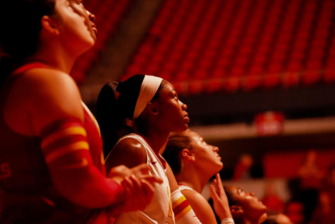 Senior Solei Thomas and Iowa State prepare for a match against Northern Iowa on Sept. 13.
