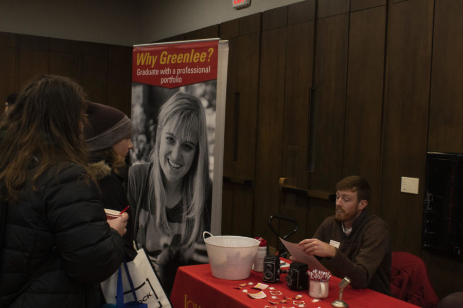 The Greenlee schools table at the Spring 2023 WelcomeFest, Jan. 31. 