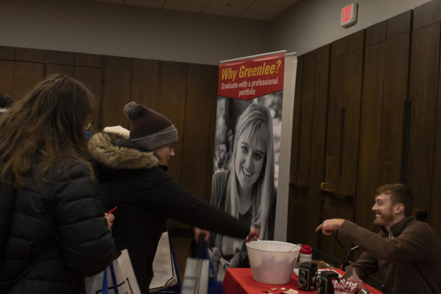 The Greenlee schools table at the Spring 2023 WelcomeFest, Jan. 31. 