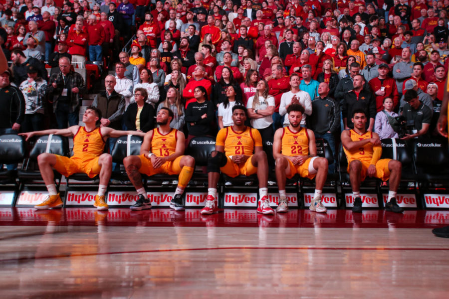 Cyclone starters wait to be announced before facing off with K-State on Jan. 24.