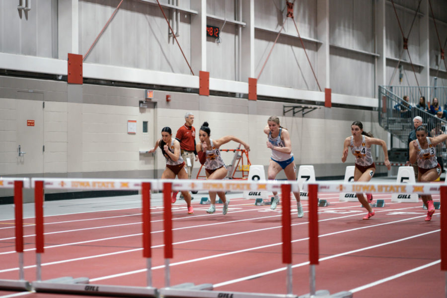 60m Hurdles at Lied Recreational Center in the ISU Classic on Feb. 4, 2023.
