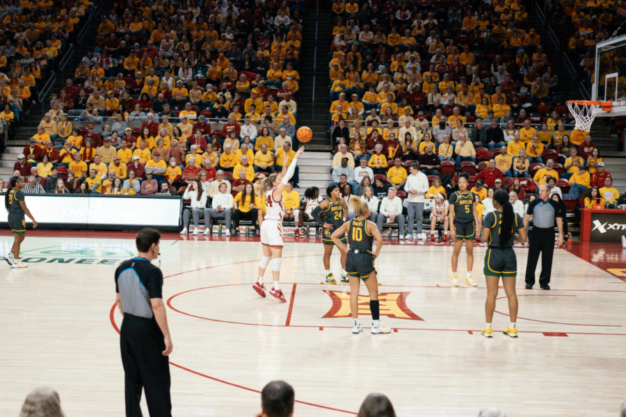 Ashley Joens shooting a free throw during the game against Baylor on Feb. 4, 2023.