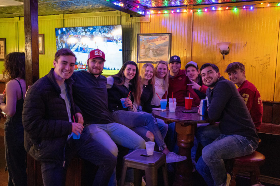 Students drinking and enjoying the music at Paddys, Feb. 5.