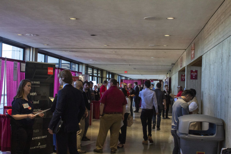 Multiple Companies gathered in the halls of the Hilton Coliseum 