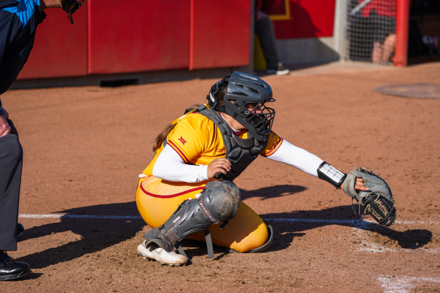 Mikayla+Ramos+frames+the+pitch+in+game+one+against+Oklahoma+on+Mar.+24%2C+2023.