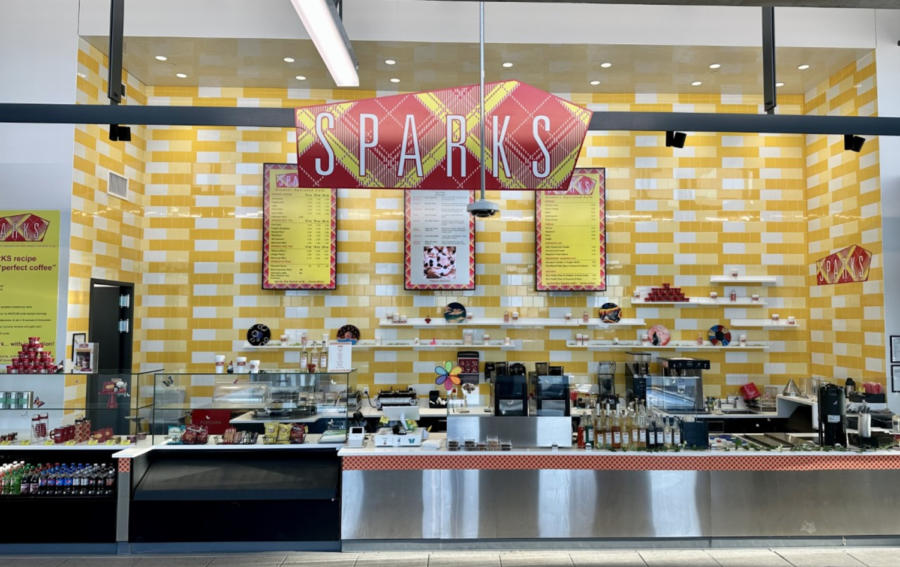 SPARKS cafe is on the fourth floor of the Student Innovation Center and carries an assortment of niche syrups and snacks. 