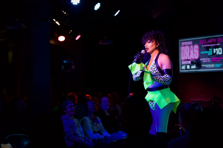 Drag queen Lieza Diamond EMCEE the Spring Drag Show on April 29th, 2023 in the Maintenance Shop
