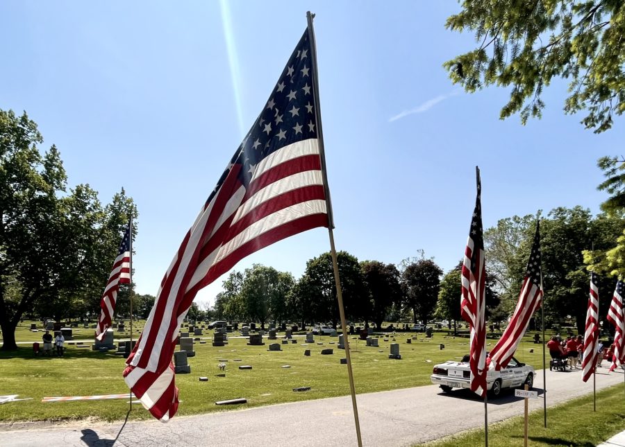 A ceremony at Ames Municipal Cemetery followed the Memorial Day parade.