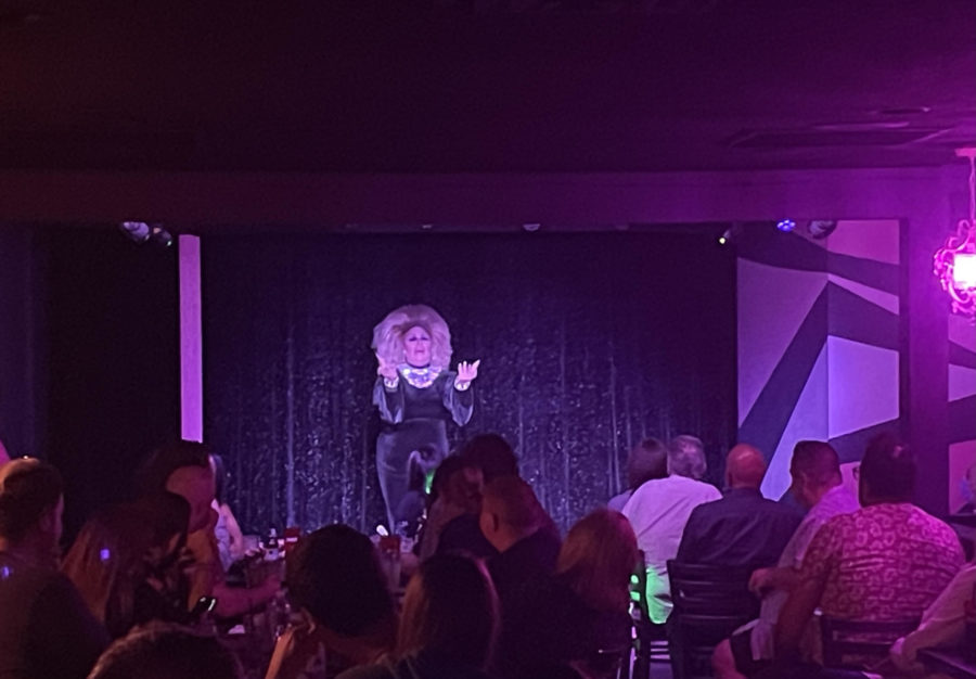 Big Wigs owner and entertainer Vanessa Taylor performing at their final drag show.