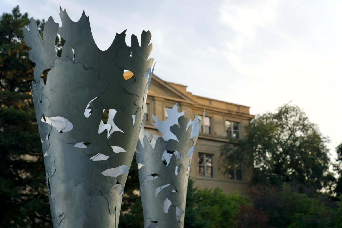 Iowa State Ghost Trees located outside of Beardshear Hall Aug. 22, 2023.