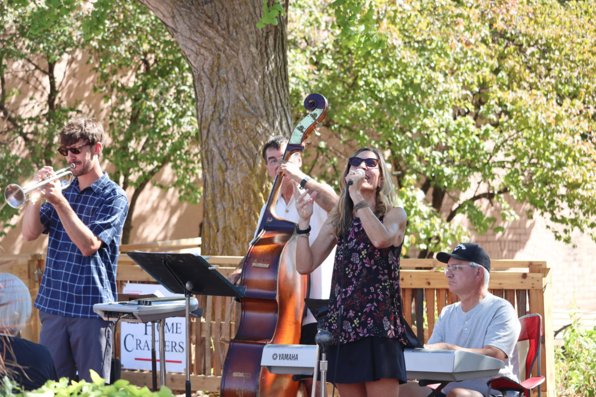 Kaiser Jazz performs their music for attendees of the Octagon Art Festival on Sunday, Sept. 24, 2023. 
